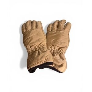 Lands End Primaloft Insulated Gloves Medium Unisex Water Resistant Tan NWT